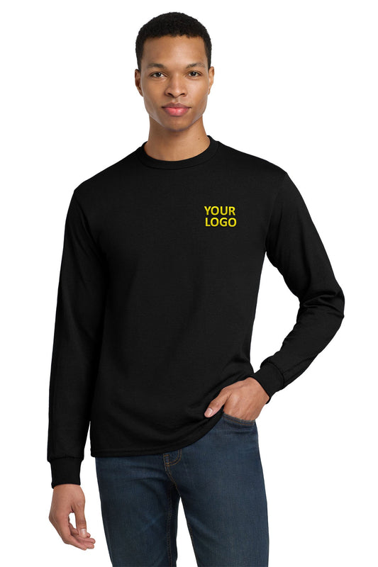 gildan dryblend cotton poly long sleeve t shirt 8400 black