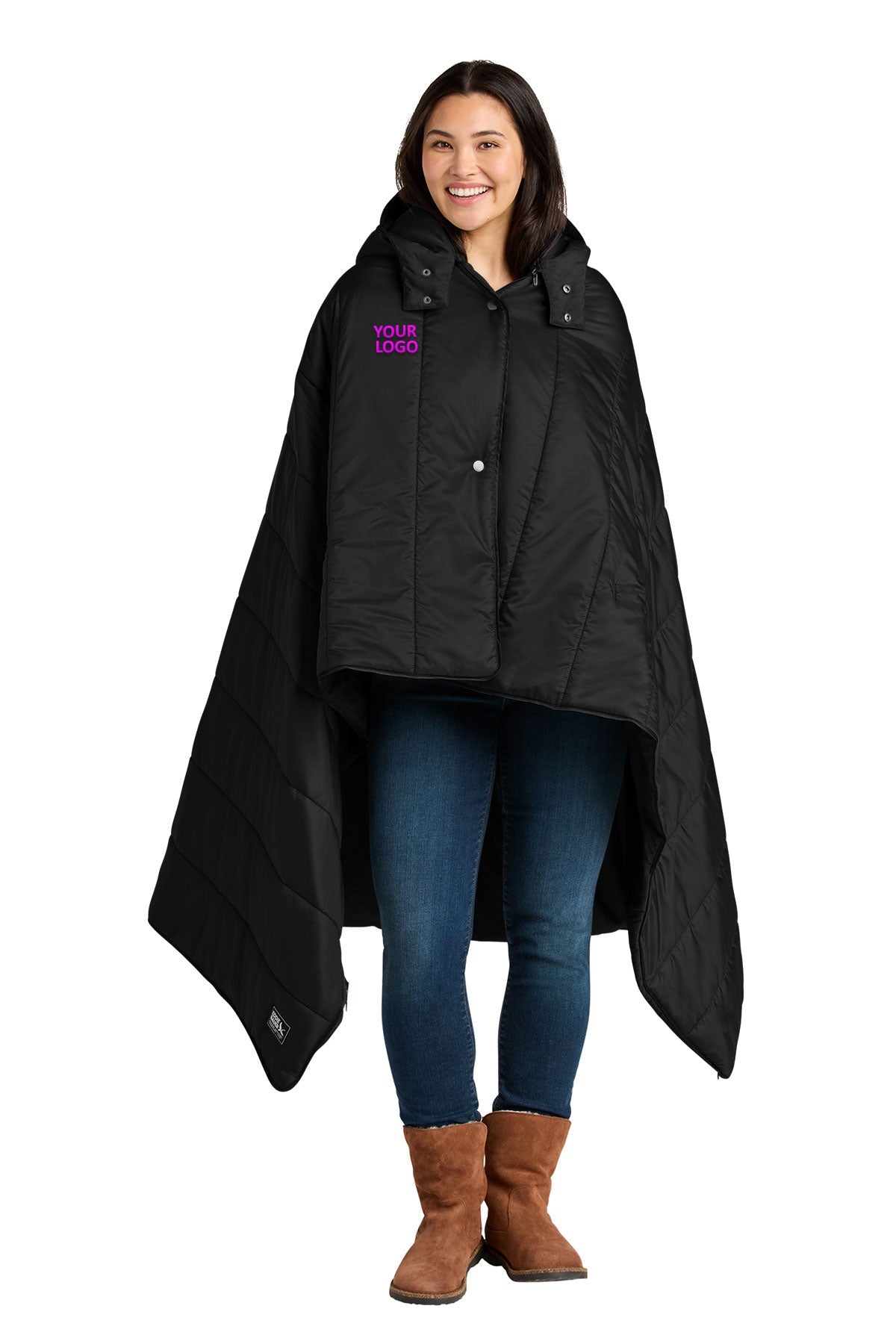 Eddie Bauer Puffy Camp Custom Ponchos, Black
