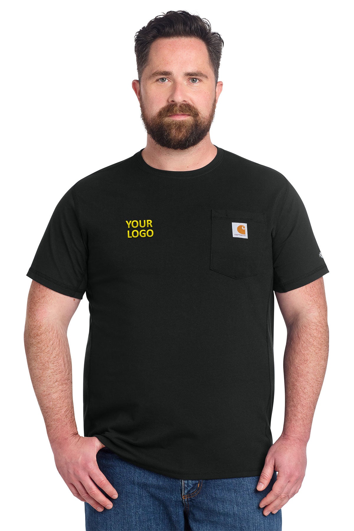Carhartt Force Short Sleeve Custom Pocket T-Shirts, Black