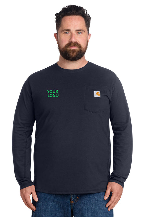 Carhartt Force Short Sleeve Custom Pocket T-Shirts, Navy
