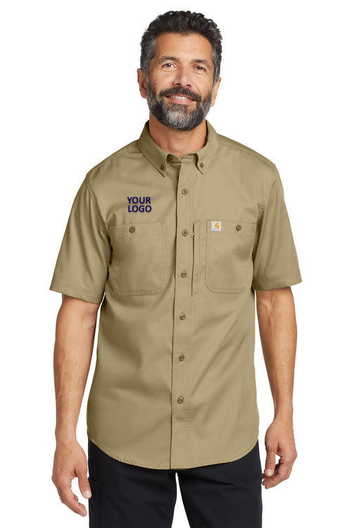 Carhartt Rugged Professional Series Custom Long Sleeve Shirts, Dark Khaki