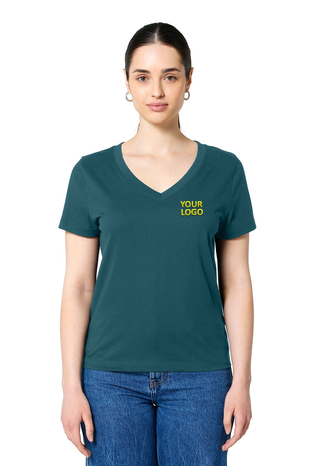 Stanley Stella Women’s Isla V-Neck Custom Tee's, Stargazer [NARENCO]