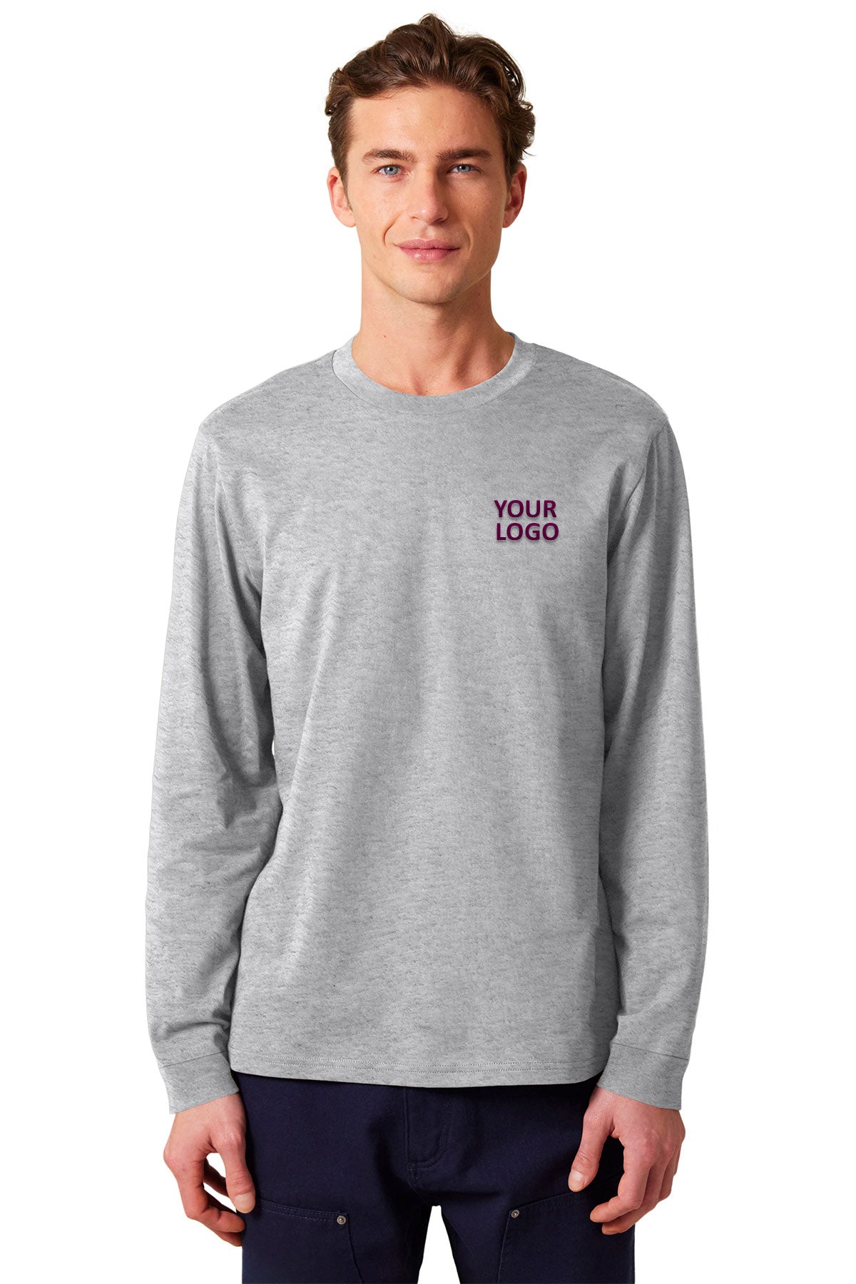 Stanley Stella Unisex Creator 2.0 Long Sleeve Custom Tee's, Heather Grey