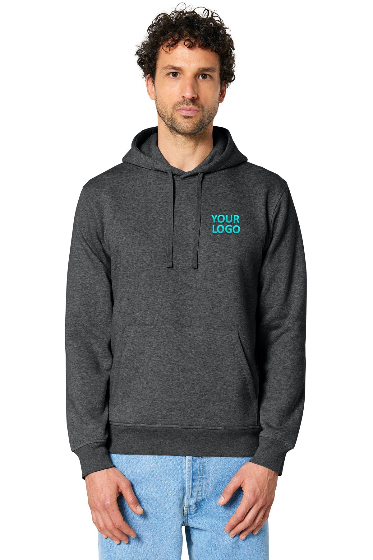 Stanley Stella Unisex Drummer 2.0 Custom Hooded Sweatshirts, Dark Heather Grey