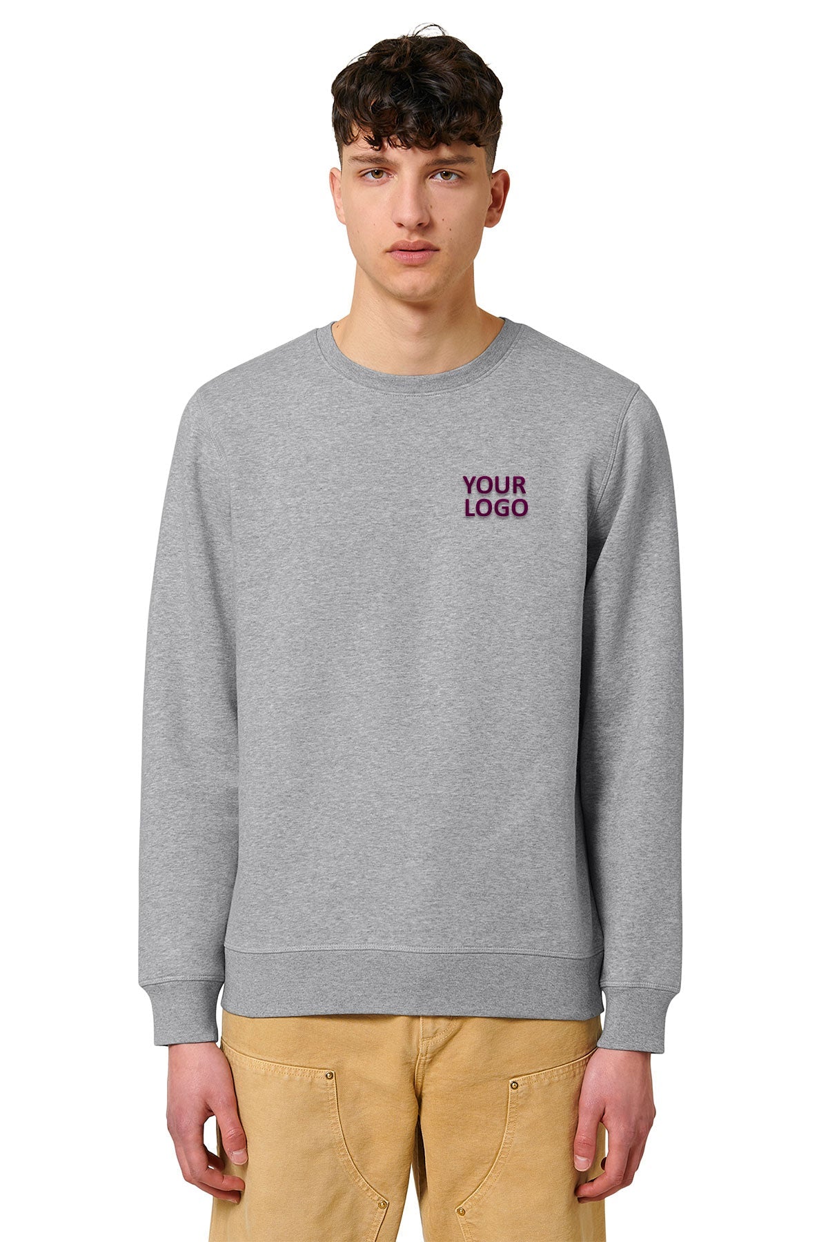 Stanley Stella Unisex Roller Crewneck Custom Sweatshirts, Heather Grey