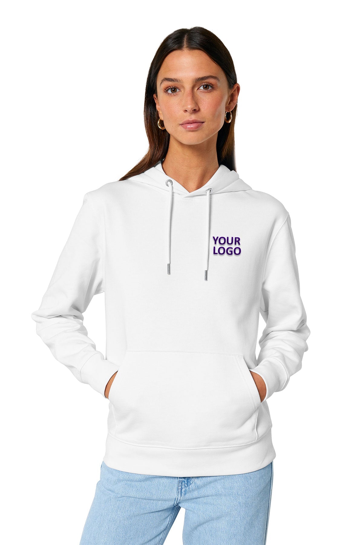 Stanley Stella Unisex Cruiser 2.0 Custom Hooded Sweatshirts, White