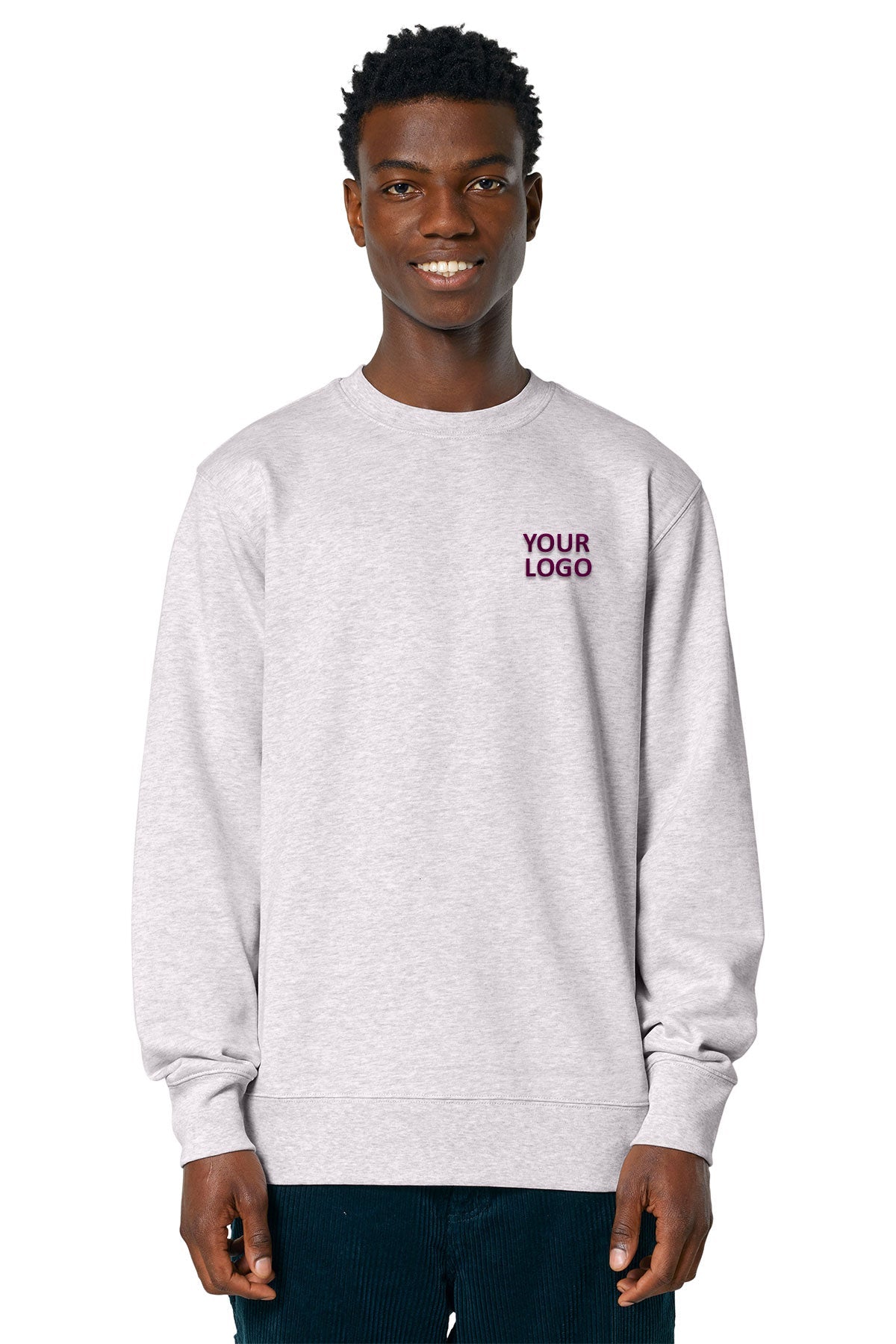 Stanley Stella Unisex Changer 2.0 Crewneck Custom Sweatshirts, Cool Heather Grey [GOBHI]