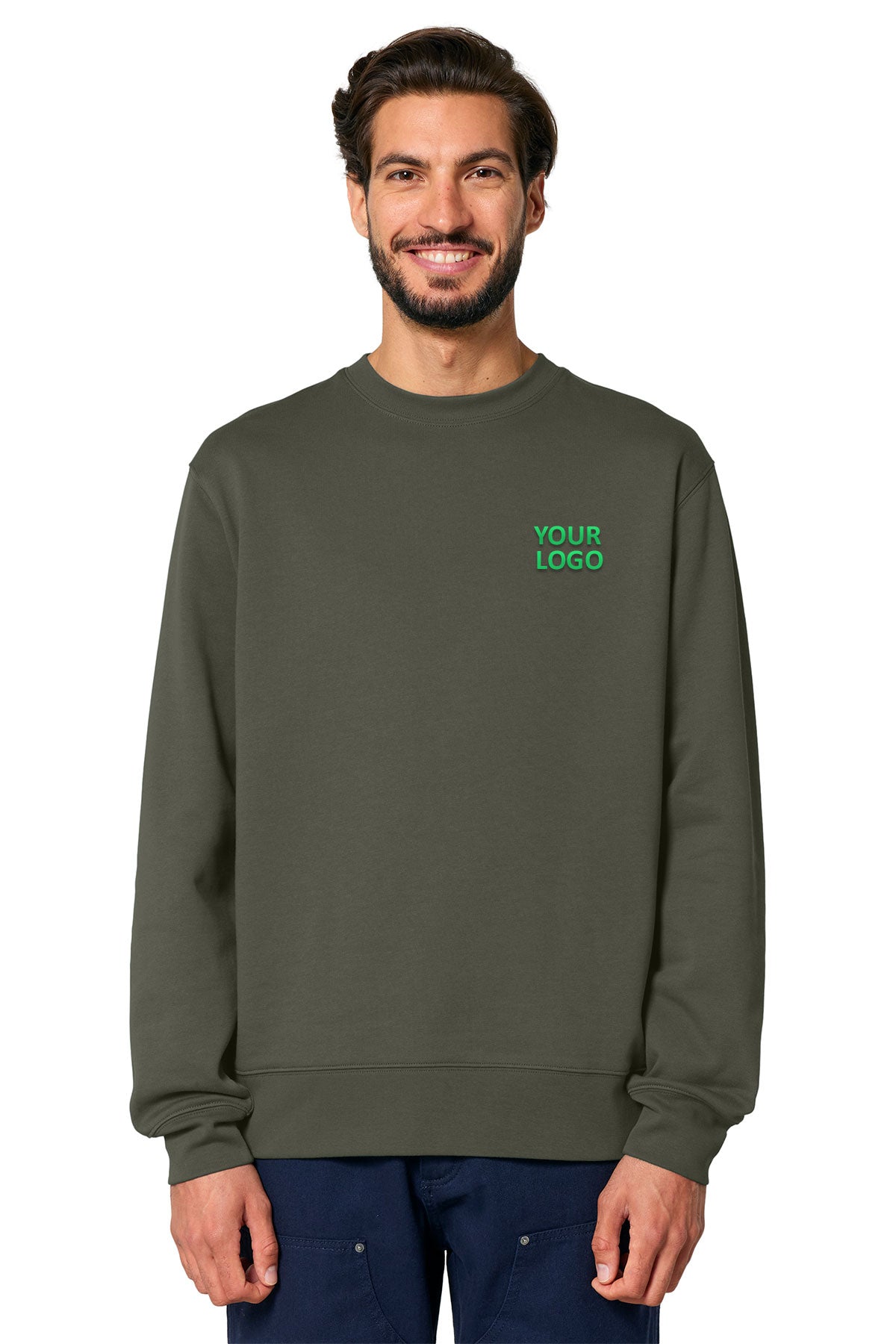 Stanley Stella Unisex Changer 2.0 Crewneck Custom Sweatshirts, Khaki Green
