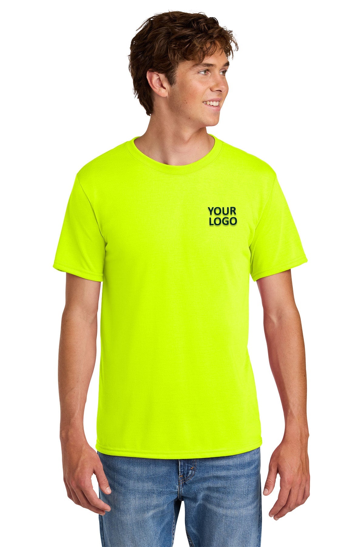 gildan gildan performance t shirt 42000 safety green