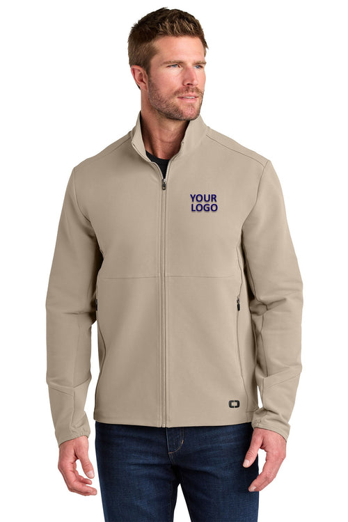 OGIO Womens Kinetic Soft Shell Custom Jackets, Sahara
