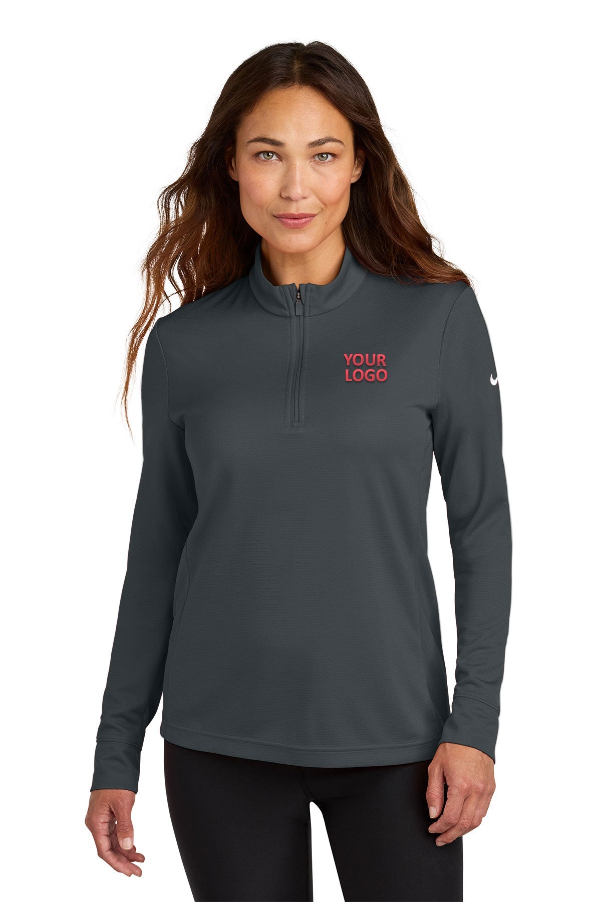 Nike Womens Essential Custom 1/2-Zip Cover-Up, Anthracite