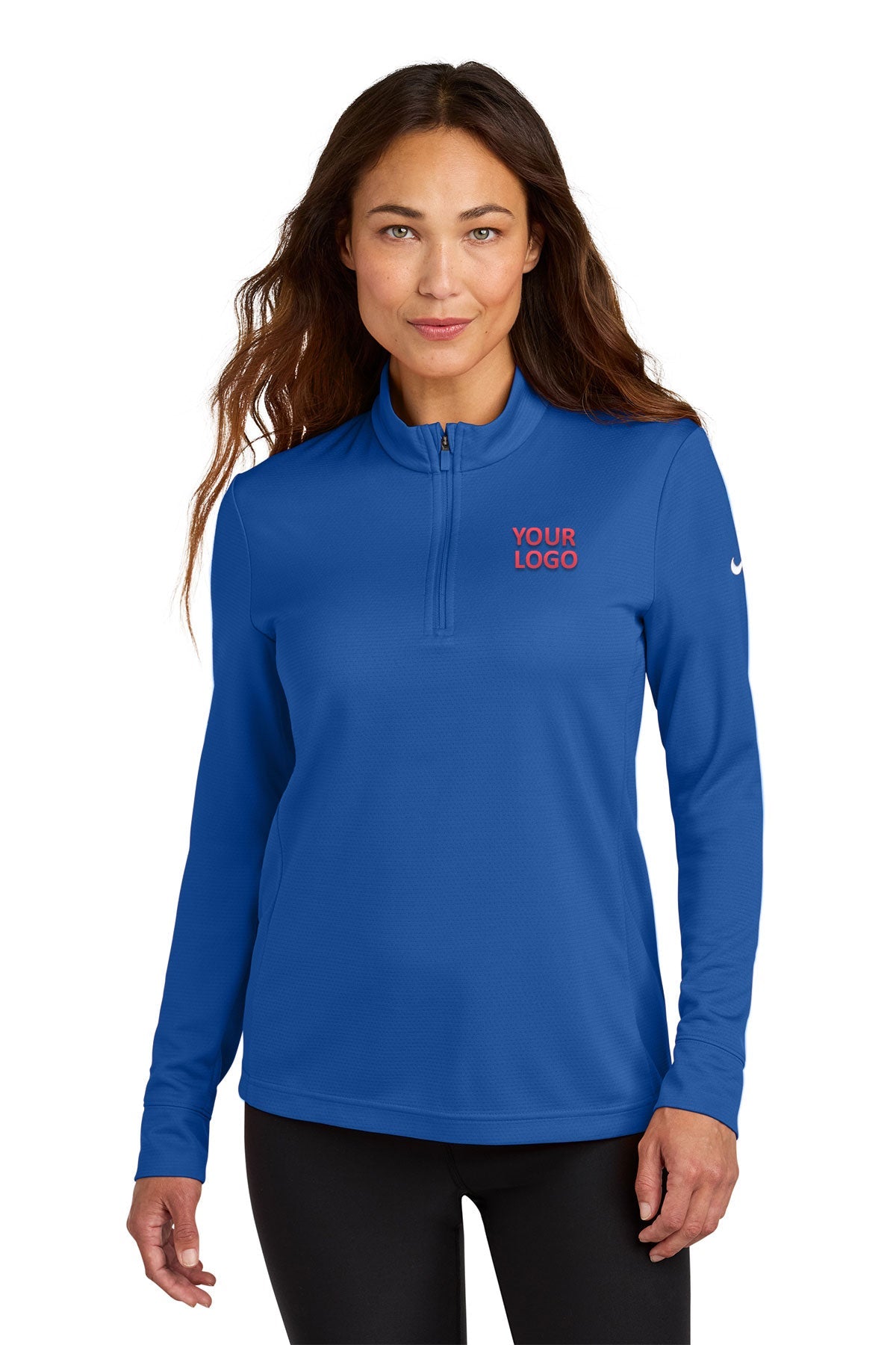 Nike Womens Essential Custom 1/2-Zip Cover-Up, Game Royal