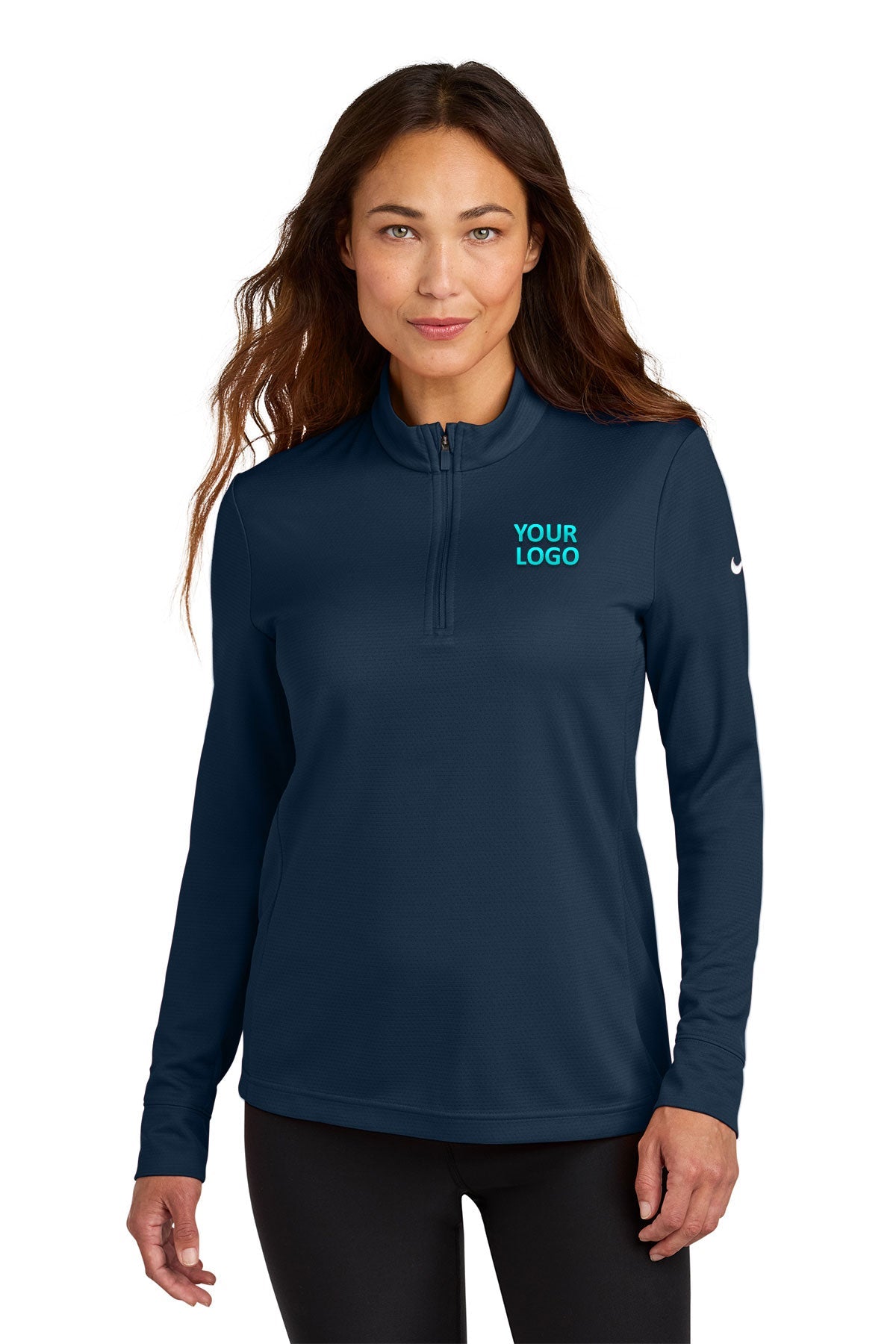 Nike Womens Essential Custom 1/2-Zip Cover-Up, Navy