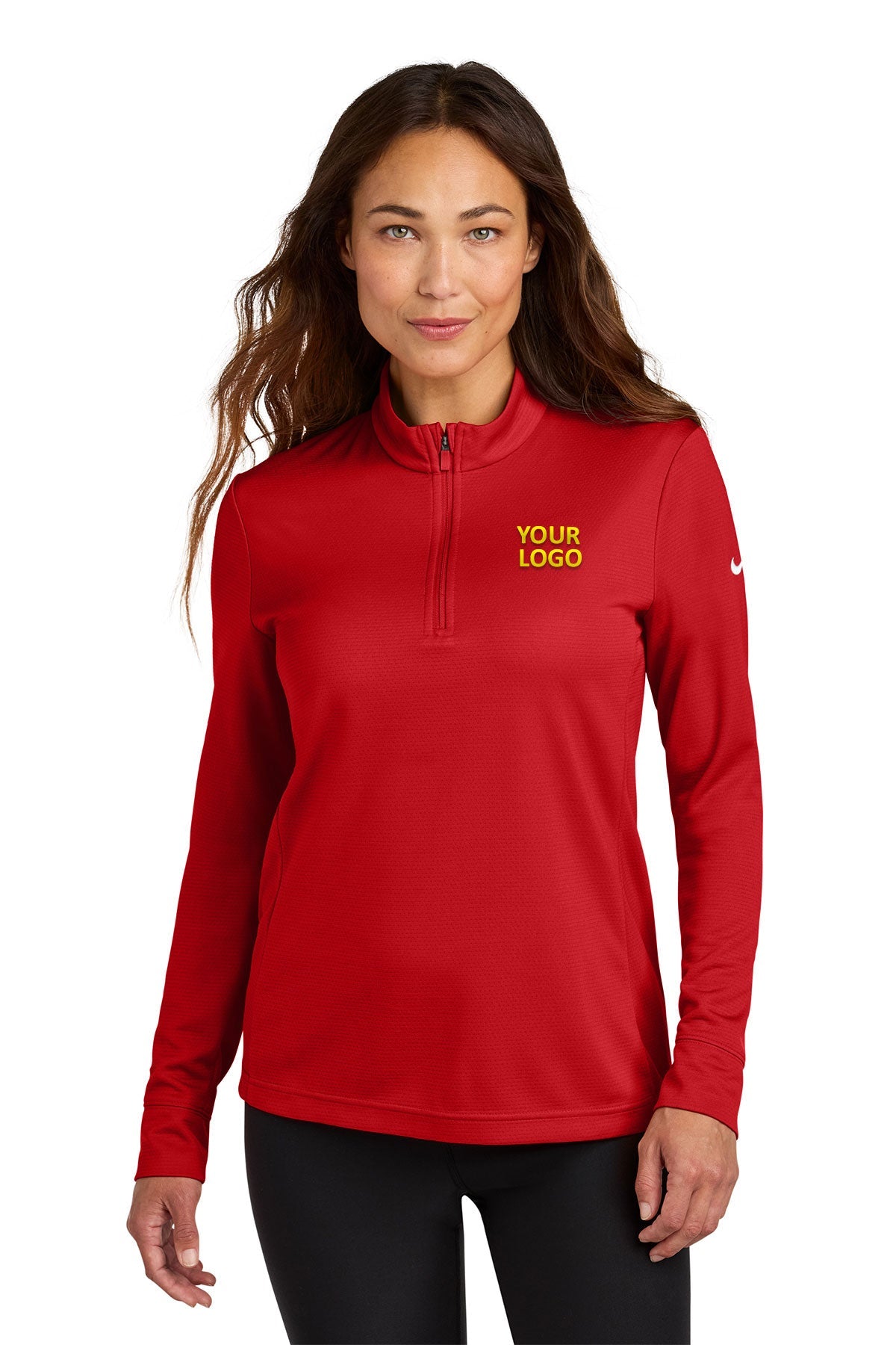 Nike Womens Essential Custom 1/2-Zip Cover-Up, University Red