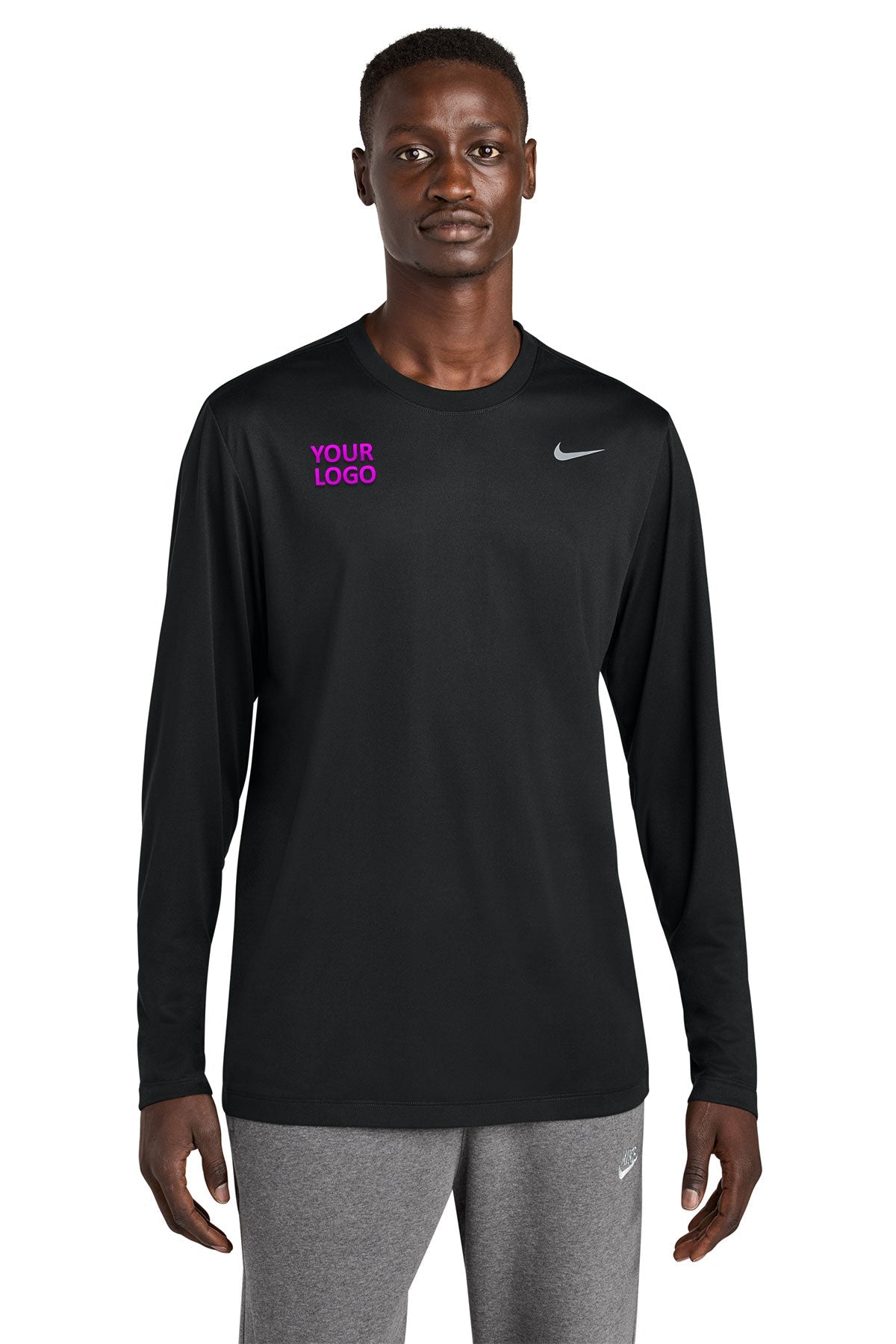 Nike Team rLegend Custom Long Sleeve Tee's, Black