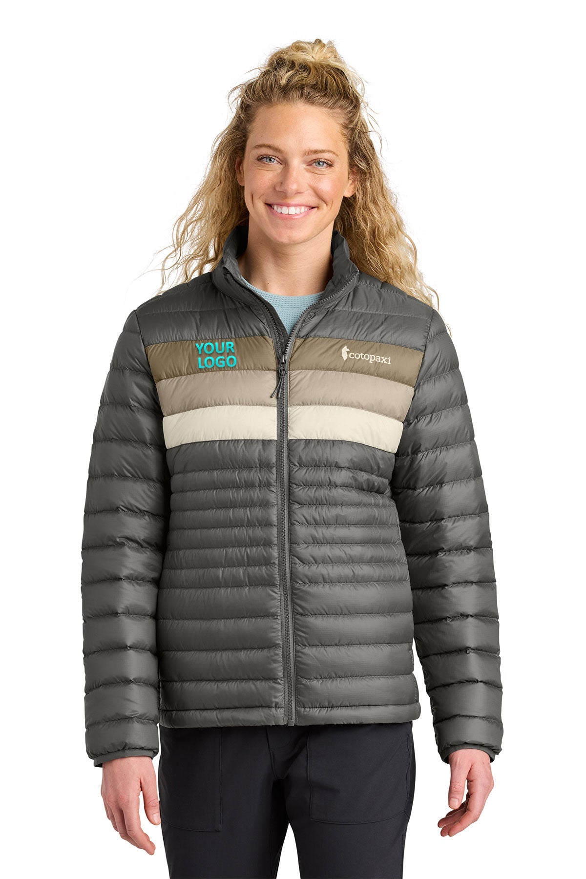 Cotopaxi Womens Fuego Custom Down Jackets, Cinder/ Desert