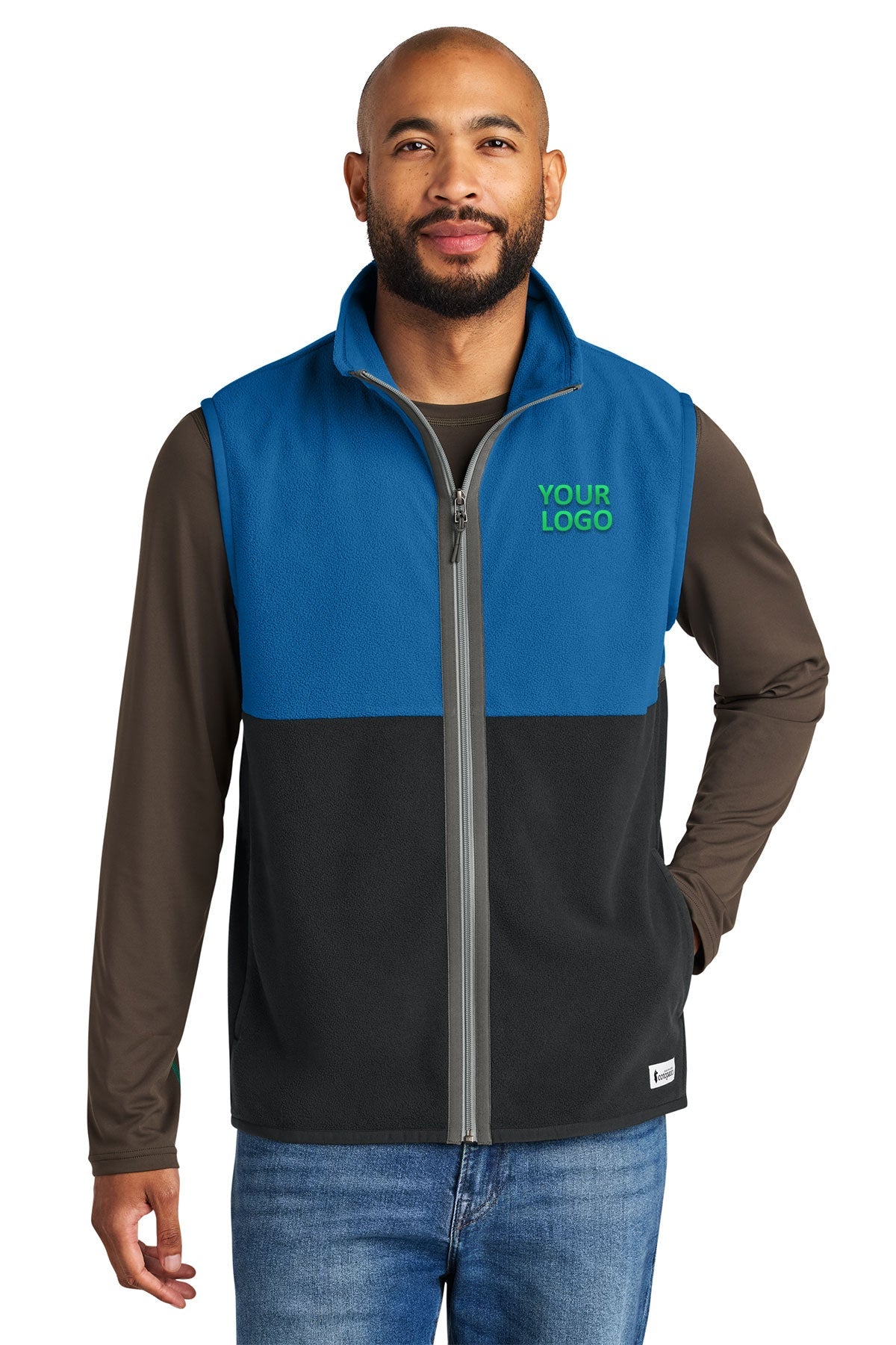 Cotopaxi Amado Custom Fleece Vests, Atlantic/ Black