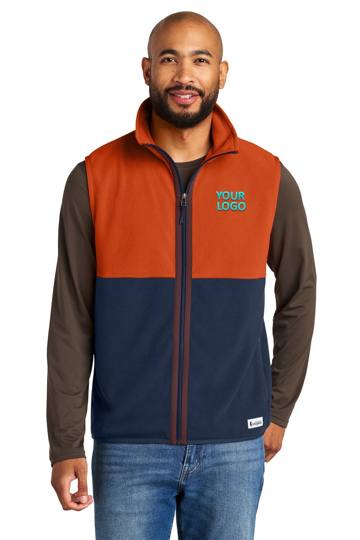 Cotopaxi Amado Custom Fleece Vests, Canyon/ Maritime