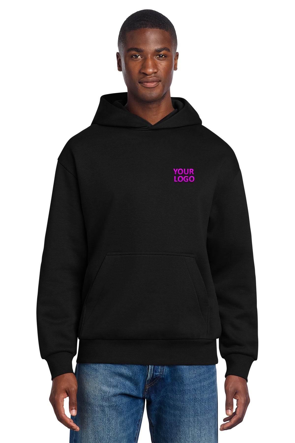 District V.I.T. Heavyweight Custom Fleece Hoodies, Black