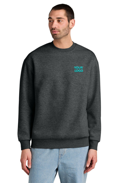 District Womens V.I.T. Custom Fleece Crews, Heathered Charcoal