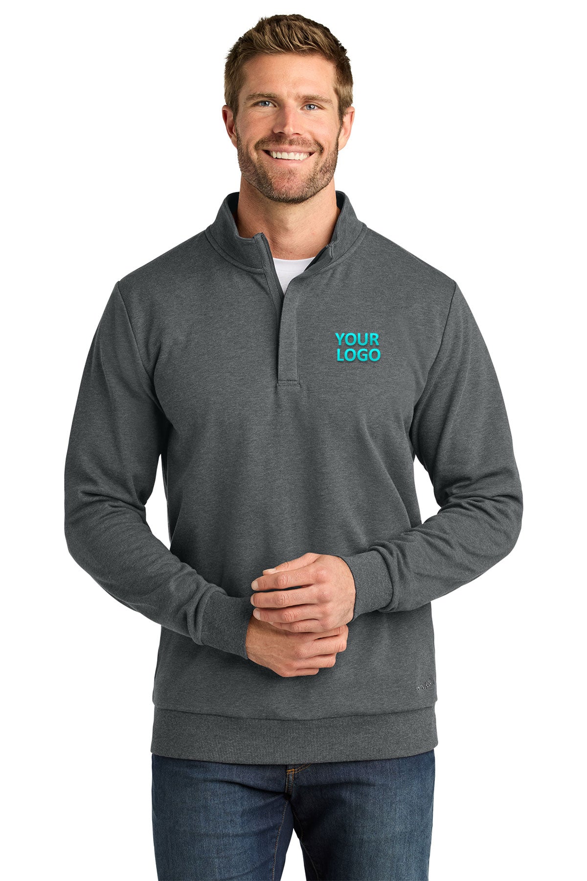 TravisMathew Ocean Villa Custom 1/4-Zips, Dark Grey Heather [Adam Equipment]