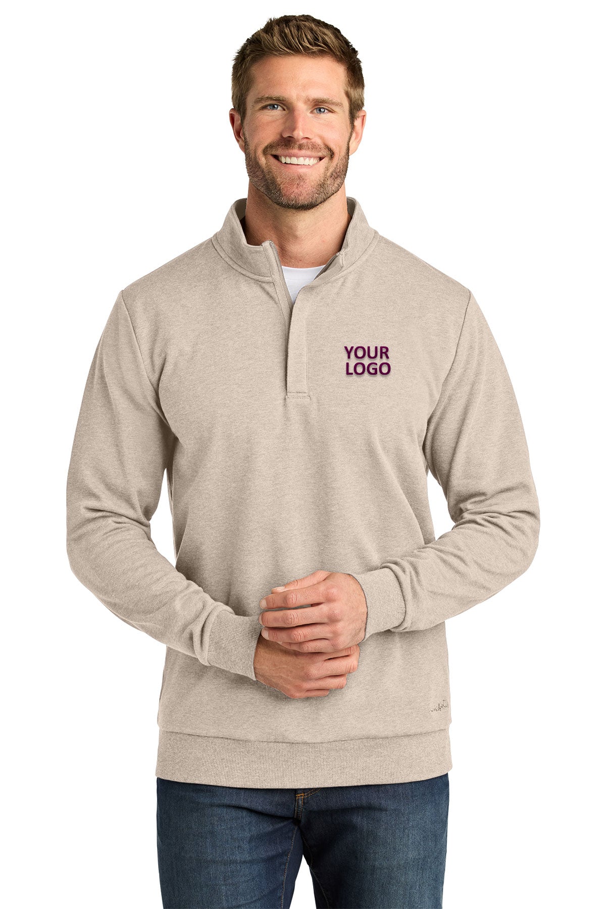 TravisMathew Ocean Villa Custom 1/4-Zips, Natural Heather [Adam Equipment]