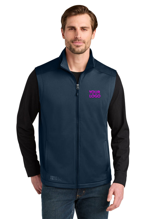Eddie Bauer Womens Smooth Mid Layer Custom Fleece Vests, River Blue Navy