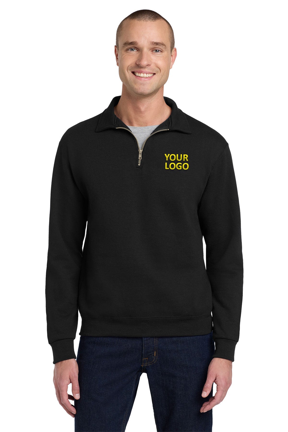 Jerzees Black 4528M custom embroidered sweatshirts