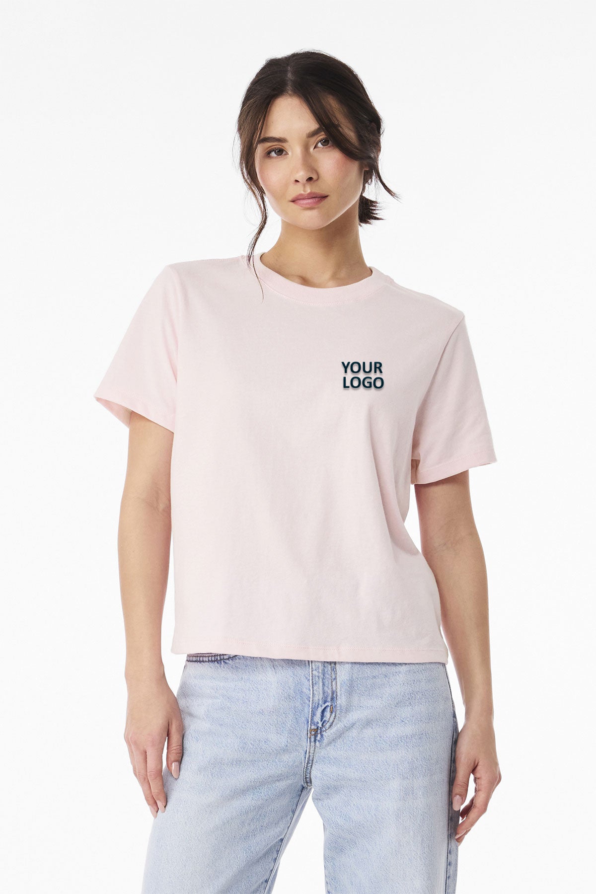 Bella Canvas Womens Heavyweight Custom Tee's, Soft Pink