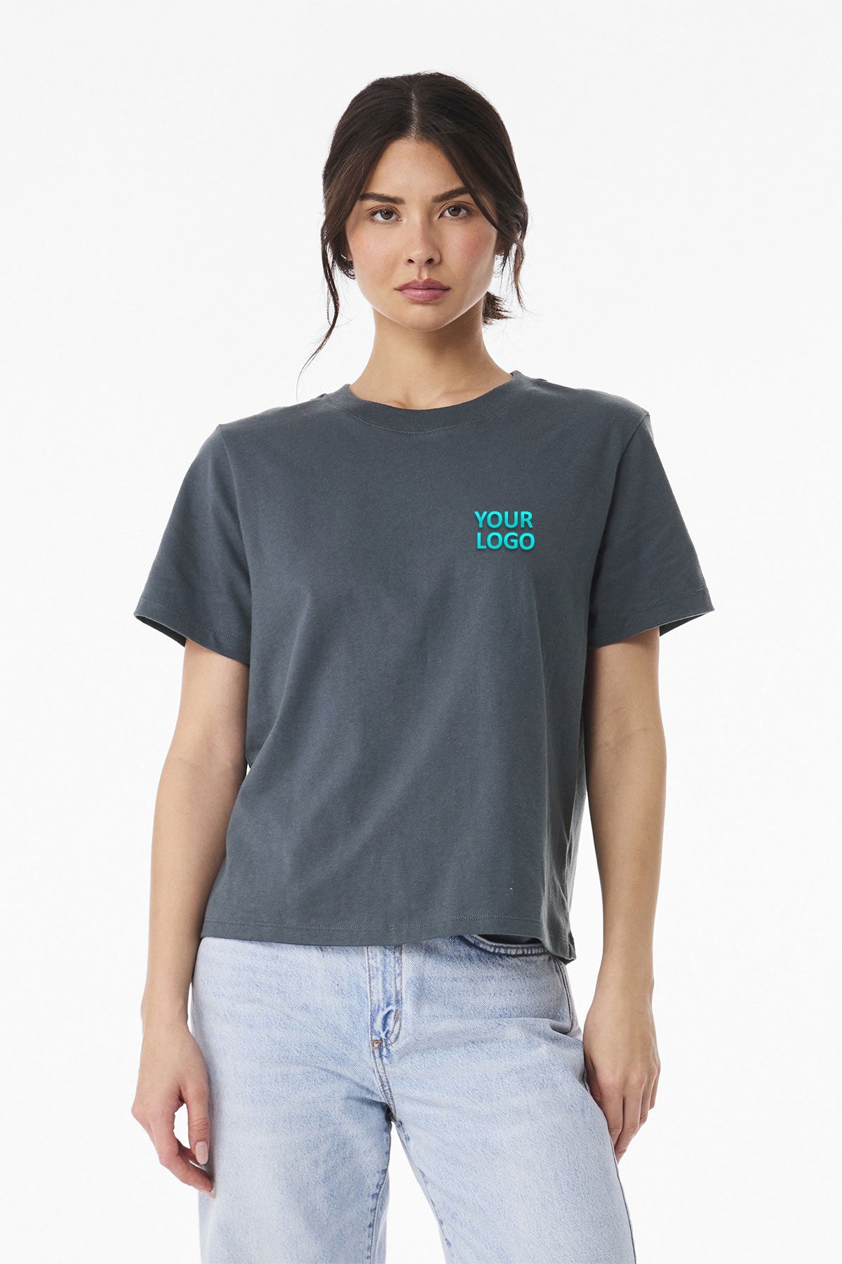 Bella Canvas Womens Heavyweight Custom Tee's, Vintage Navy [Executive Construction]