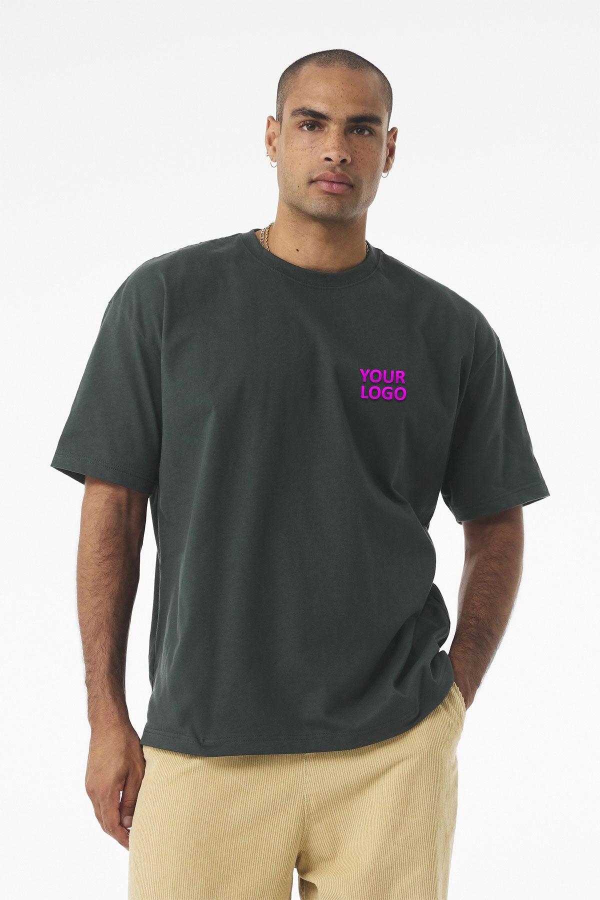 Bella Canvas Unisex Heavyweight Custom Tee's, Hunter Green [Nuclear rescue]