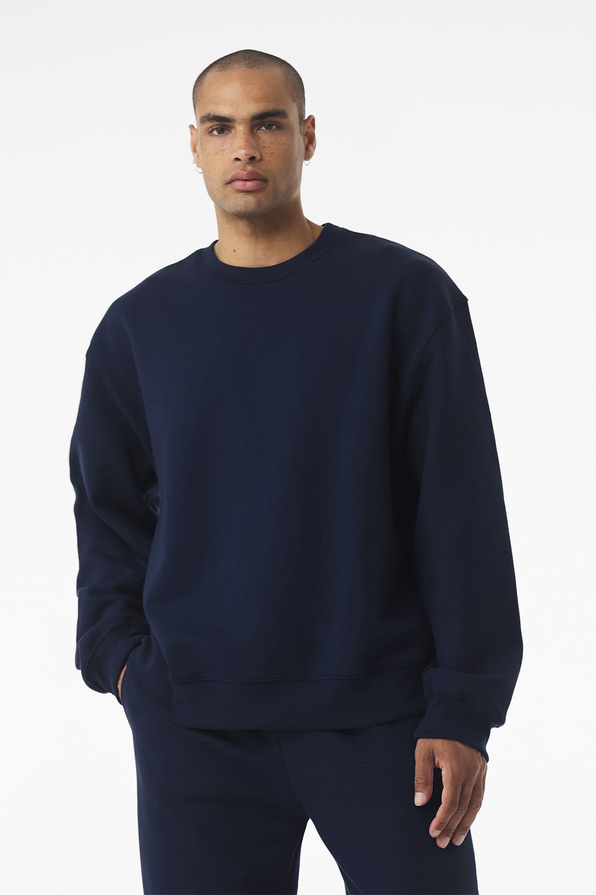 Bella Canvas Unisex Heavyweight Custom Crewneck Sweatshirts, Navy [Mechanical Solutions]