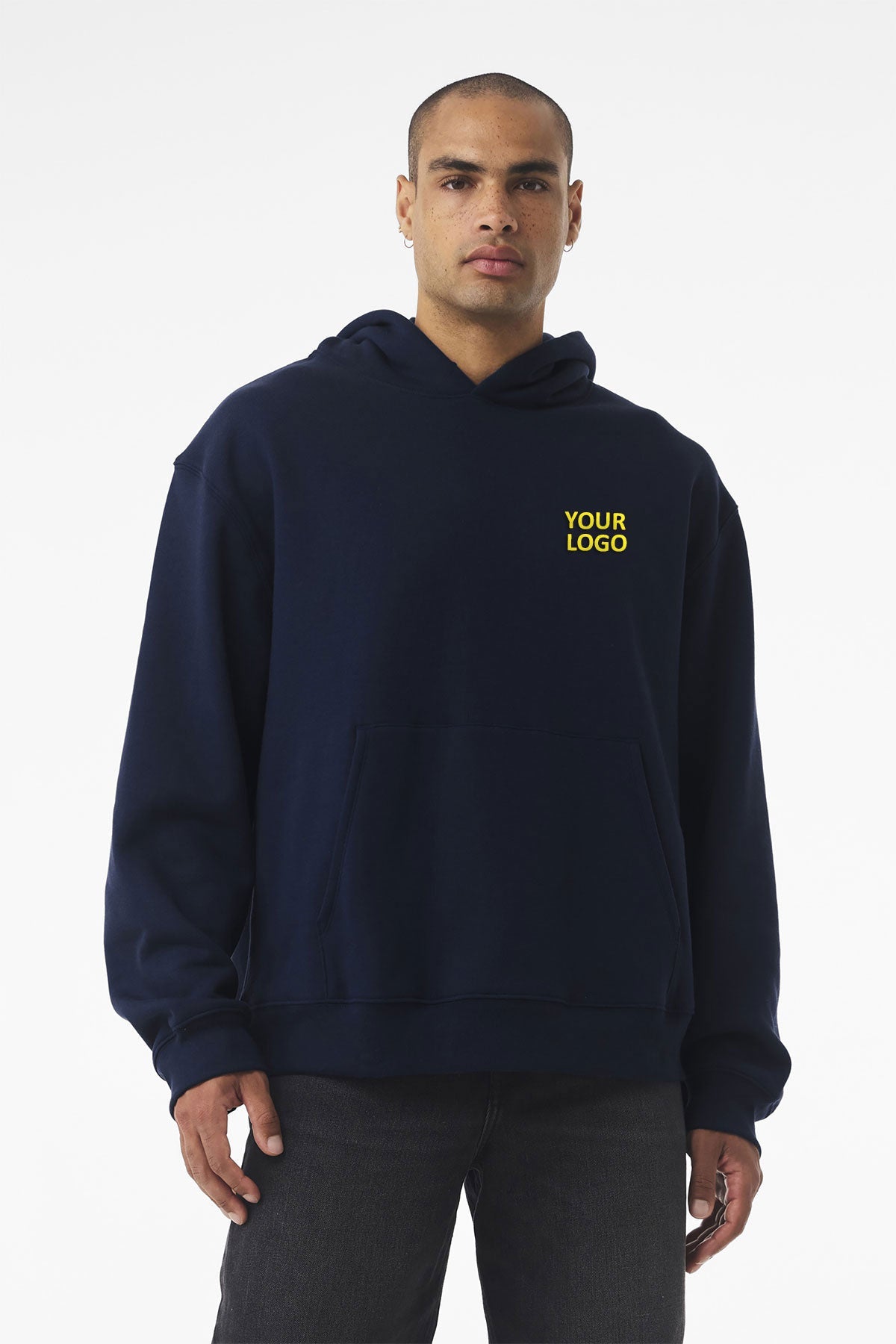 Bella Canvas Unisex Heavyweight Custom Pullover Hoodies, Navy [Colonial Property Management]