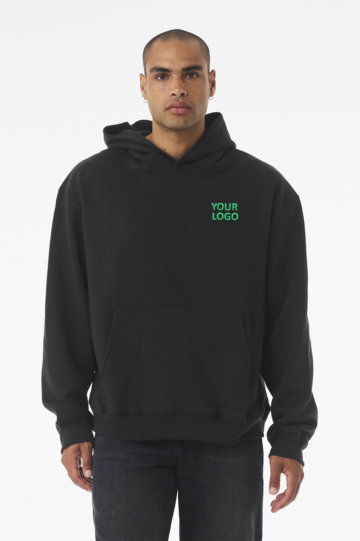 Bella Canvas Unisex Heavyweight Custom Pullover Hoodies, Vintage Black