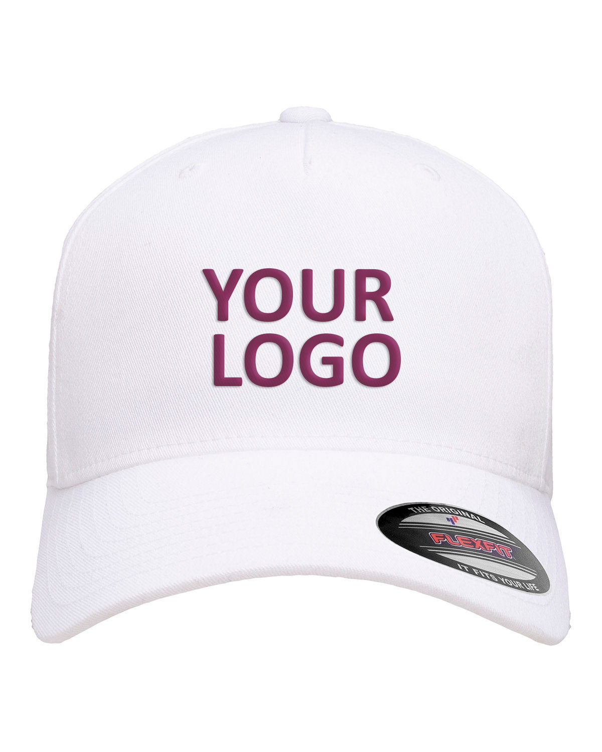 Yupoong 5-Panel Retro Customized Trucker Caps, White