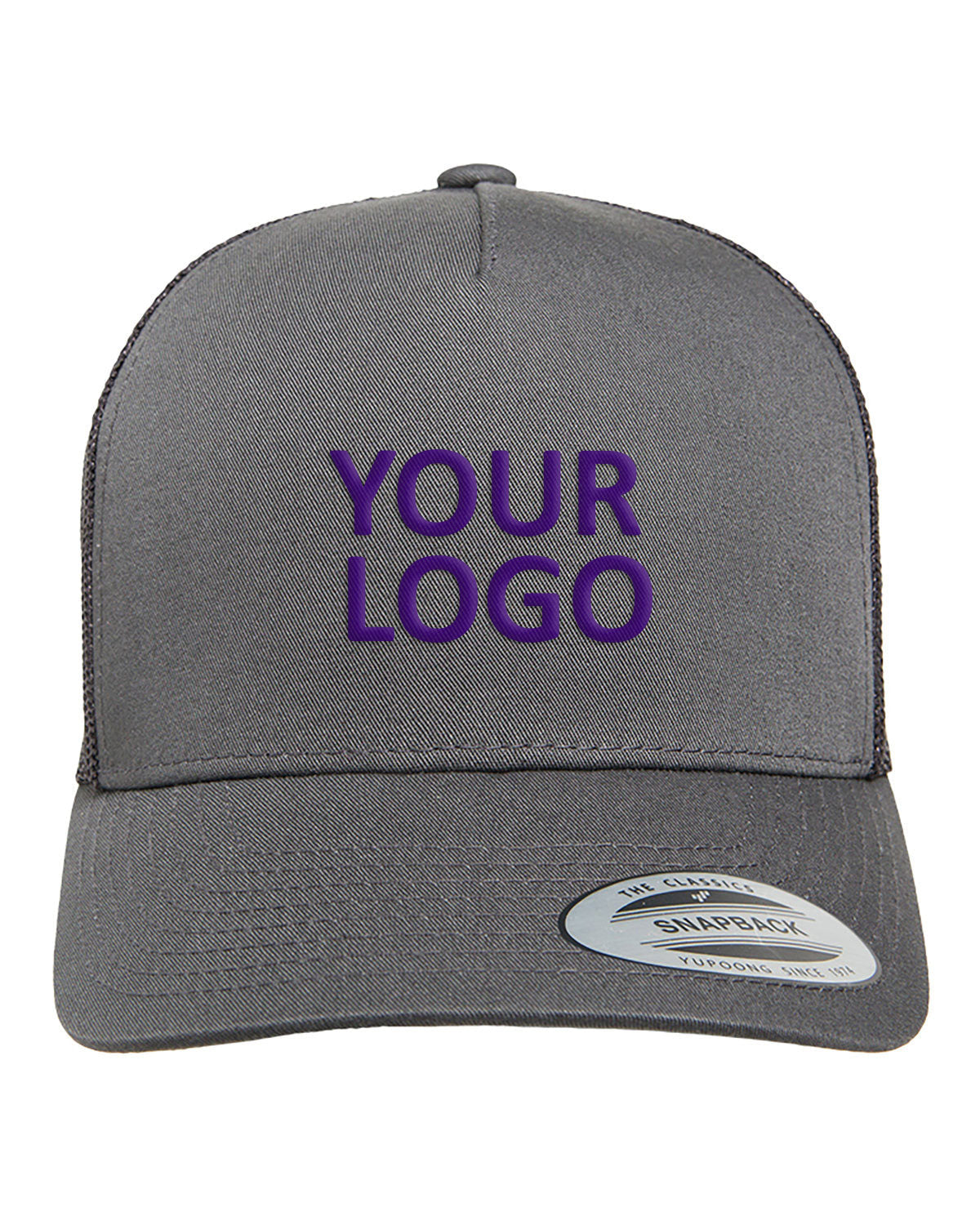 Yupoong Adult 5-Panel Retro Trucker Cap 6506 CHARCOAL