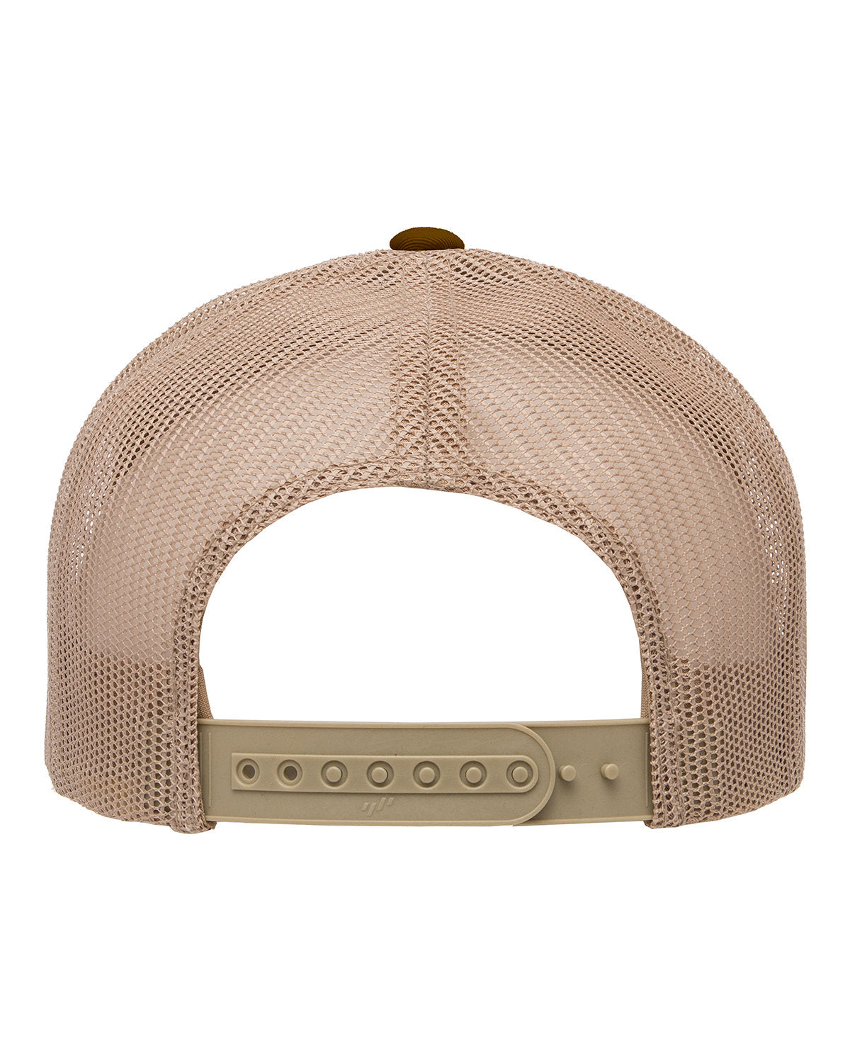 Yupoong 5-Panel Retro Branded Trucker Caps, Brown/ Khaki