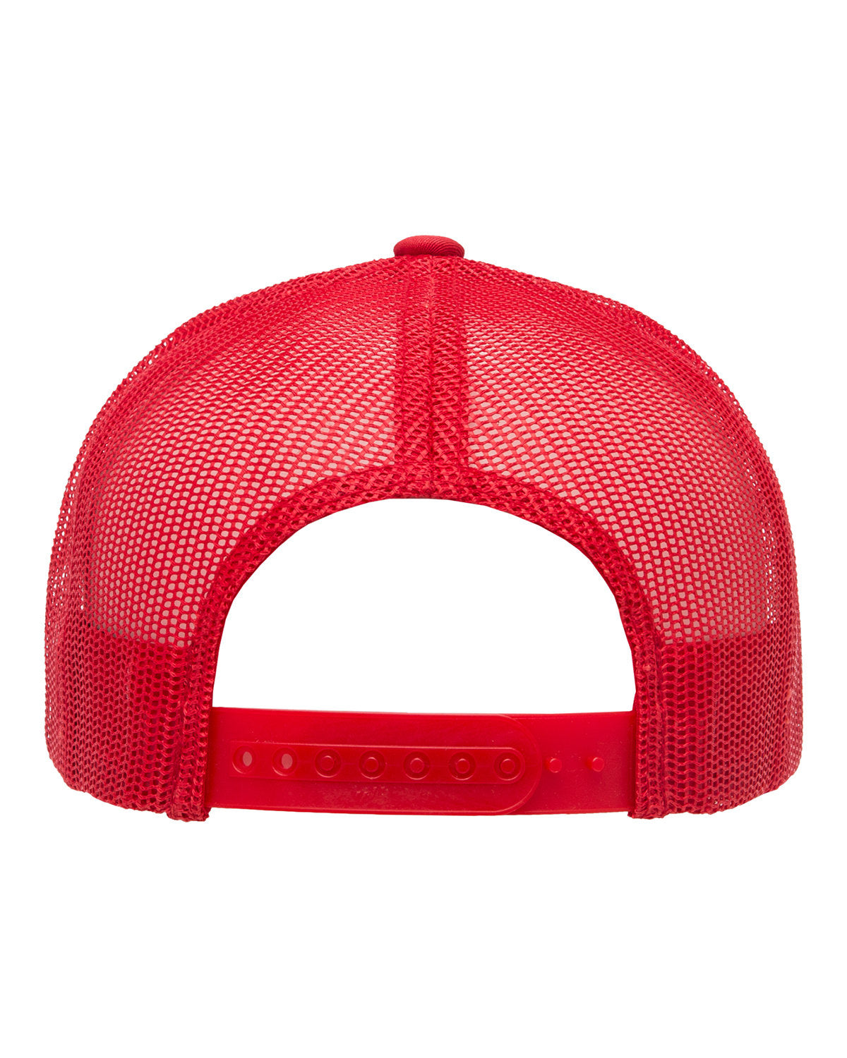 Yupoong 5-Panel Retro Branded Trucker Caps, Red