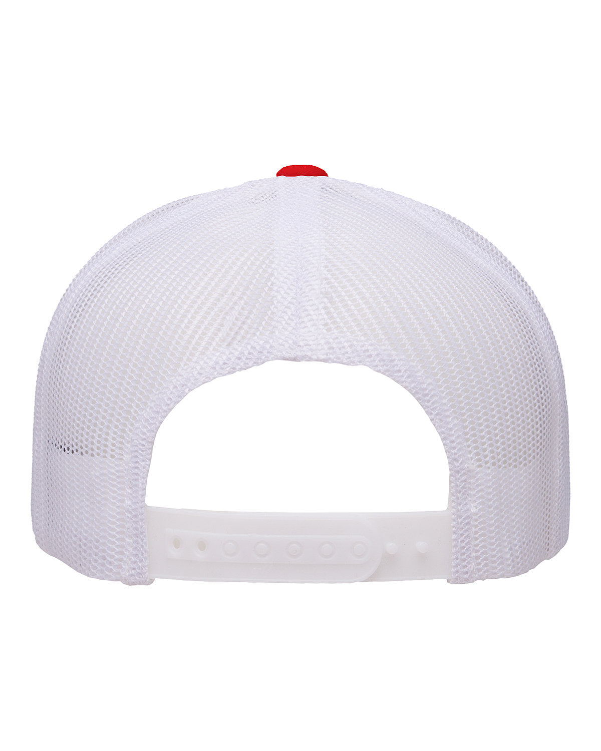 Yupoong 5-Panel Retro Custom Trucker Caps, Red/ White