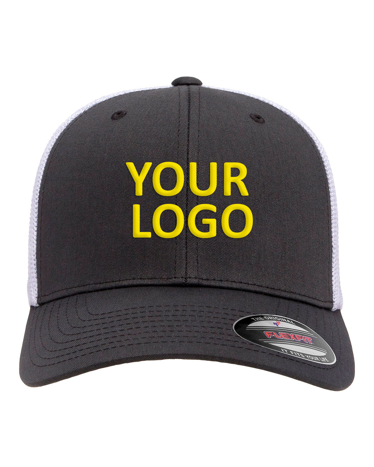 flexfit_6511_charcoal/ white_company_logo_headwear
