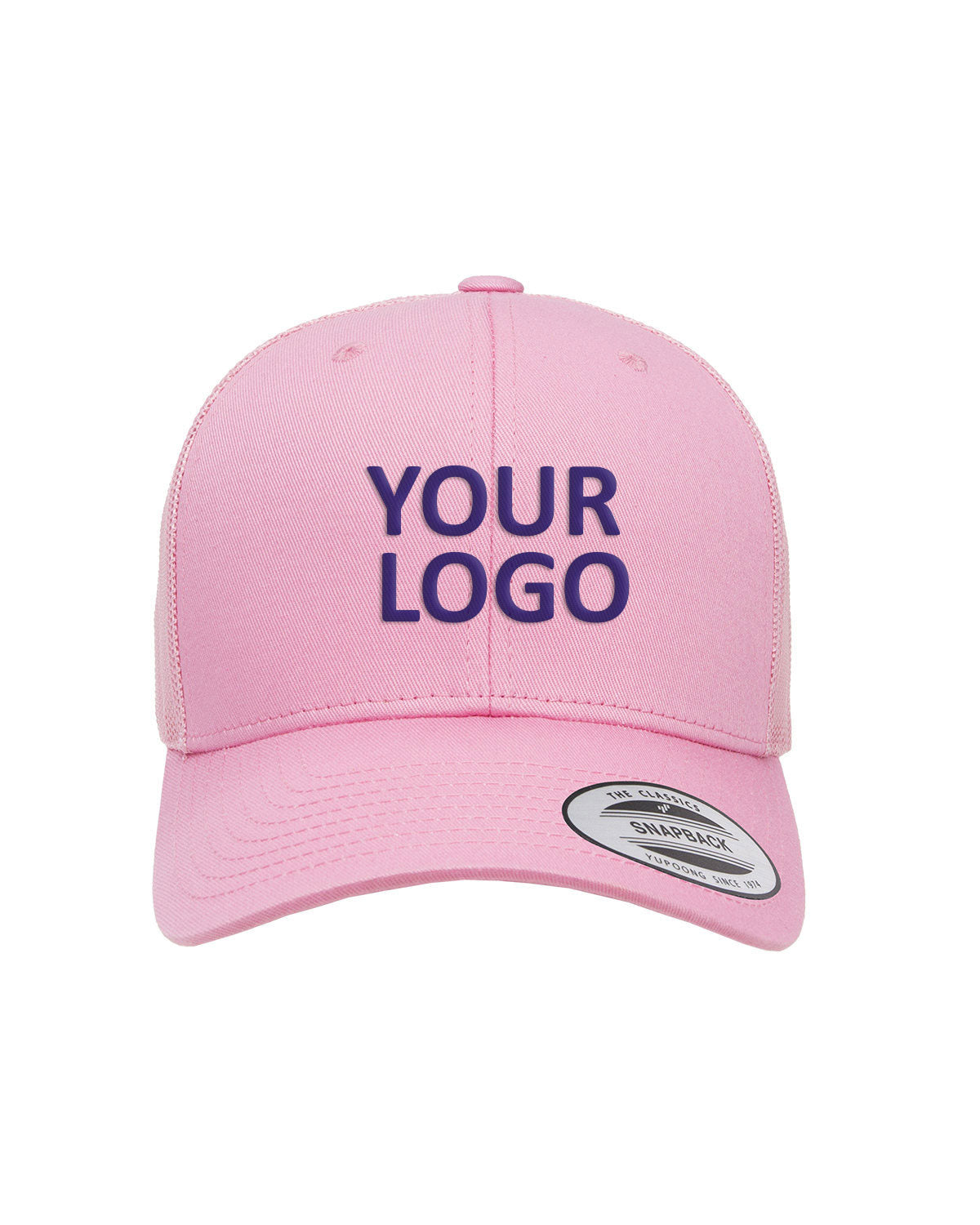 Yupoong Adult Retro Trucker Cap 6606 PINK