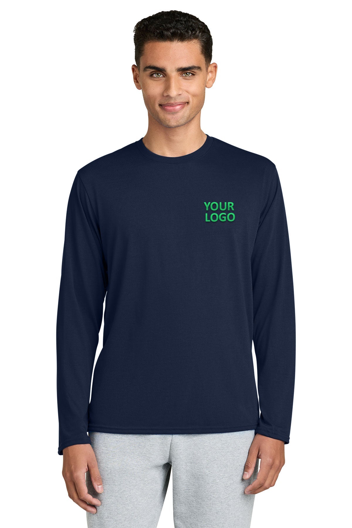 Gildan Performance Long Sleeve T Shirt Navy