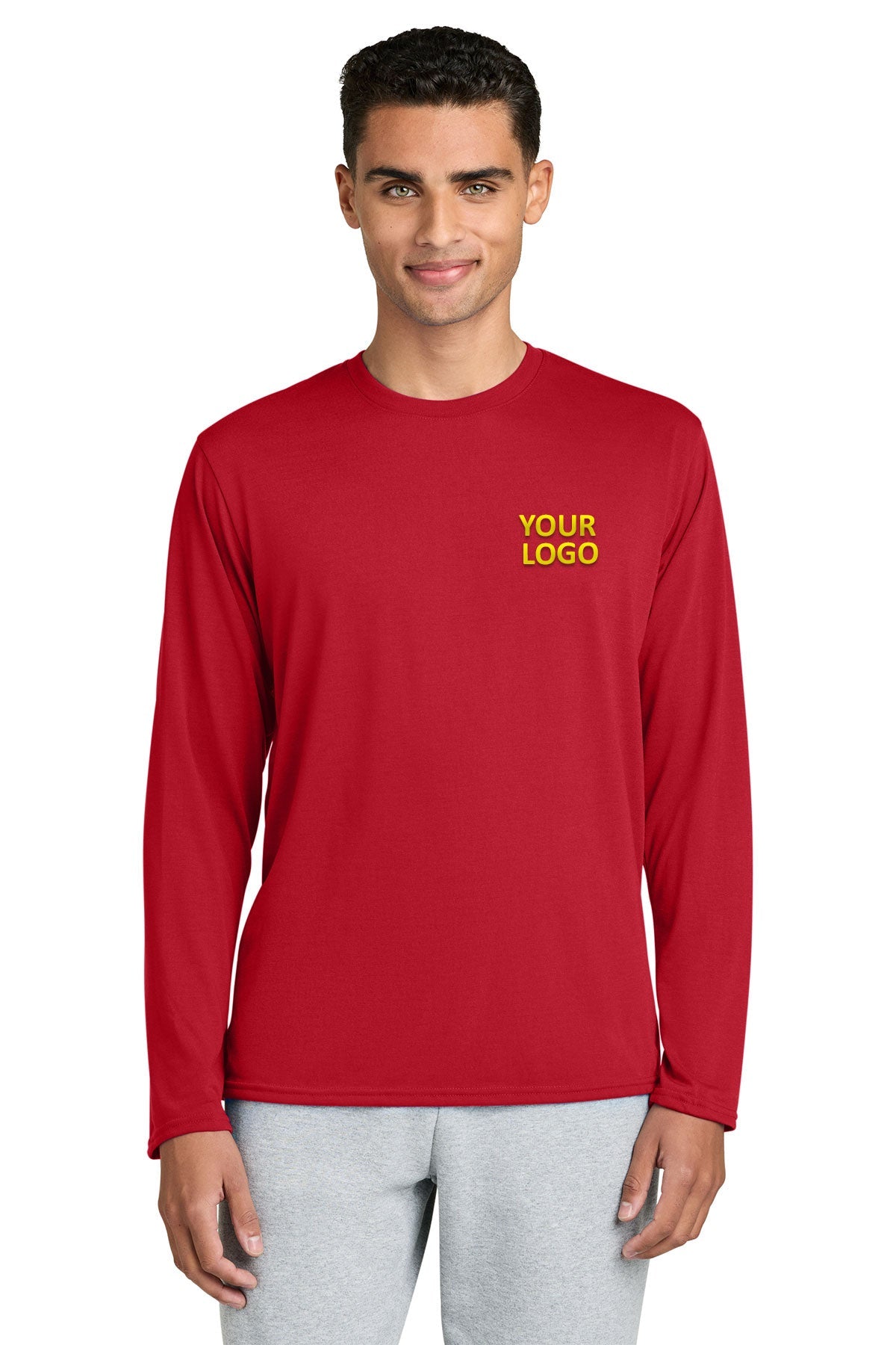 gildan performance long sleeve t shirt 42400 red