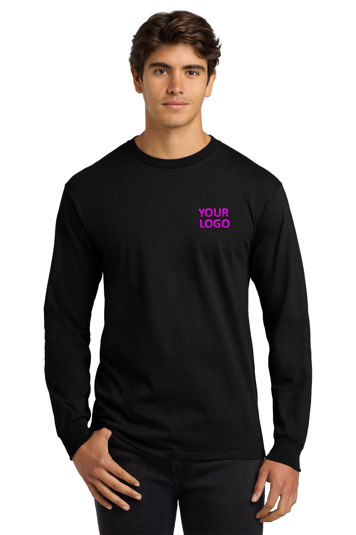 gildan ultra cotton long sleeve t shirt g2400 black