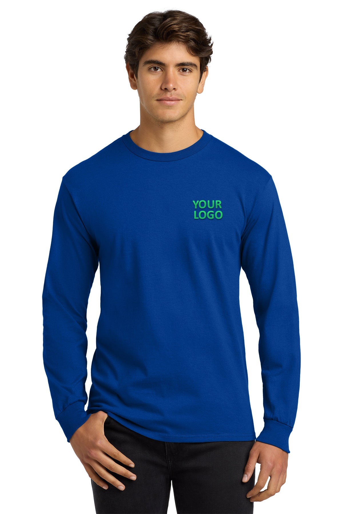 Gildan Ultra Cotton Long Sleeve T Shirt Royal