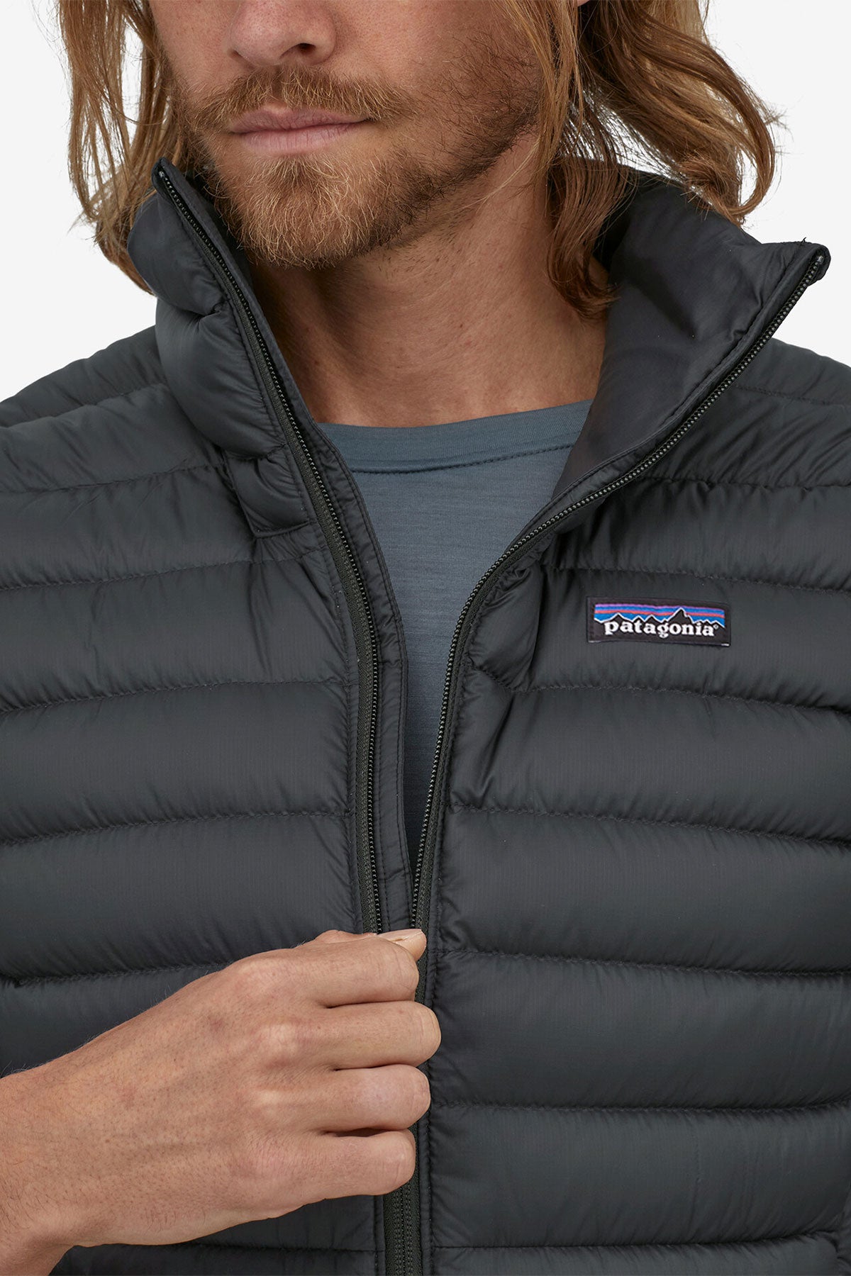 Patagonia Mens Custom Down Sweater Vests, Black [Fire Solutions]