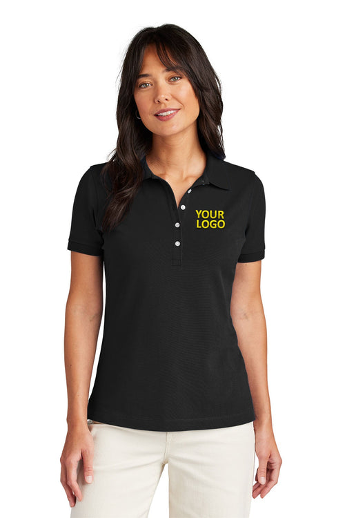 Brooks Brothers Mesh Pique Performance Custom Polos, Deep Black