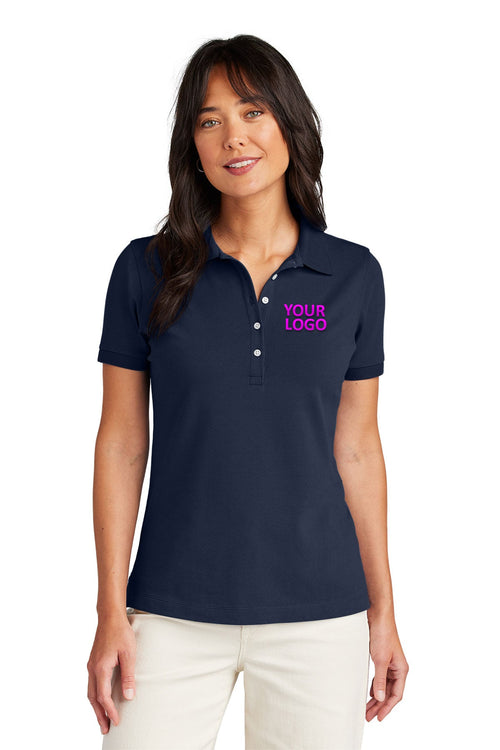 Brooks Brothers Mesh Pique Performance Custom Polos, Navy Blazer