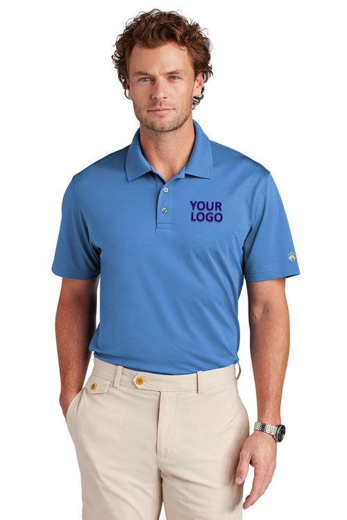 Brooks Brothers Womens Mesh Pique Performance Custom Polos, Charter Blue