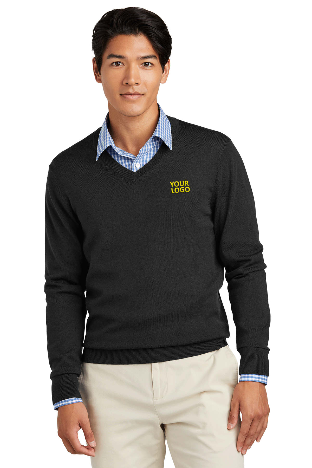 Brooks Brothers Deep Black BB18410 custom dri fit sweatshirts